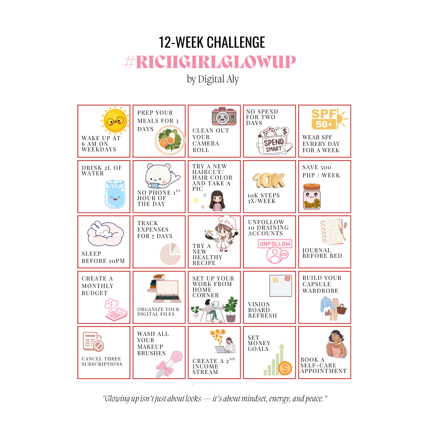 FREE - Glow Up Bingo