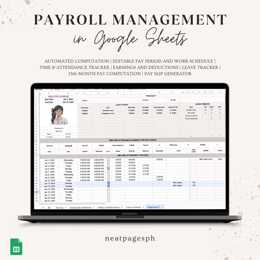 2025 Payroll Management System in Google Sheets