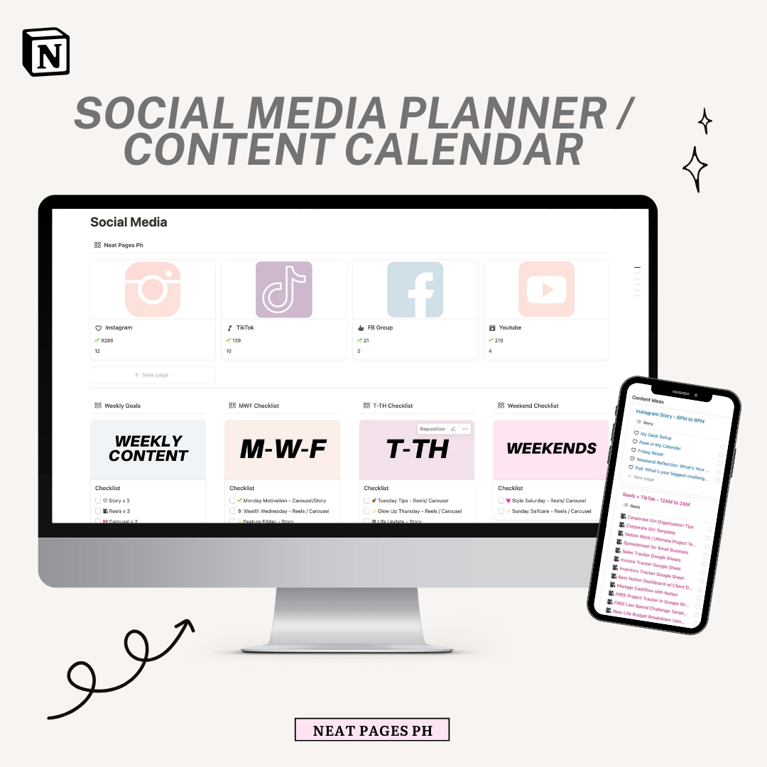 Social Media Planner in Notion