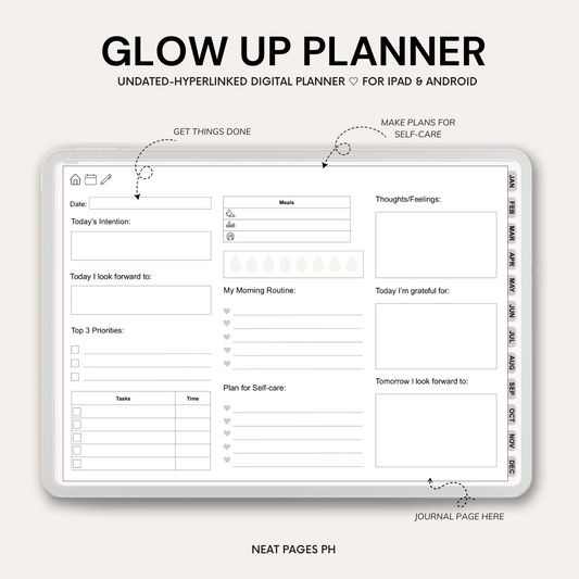 Glow Up Planner - GoodNotes | Notability | Ipad & Tablet