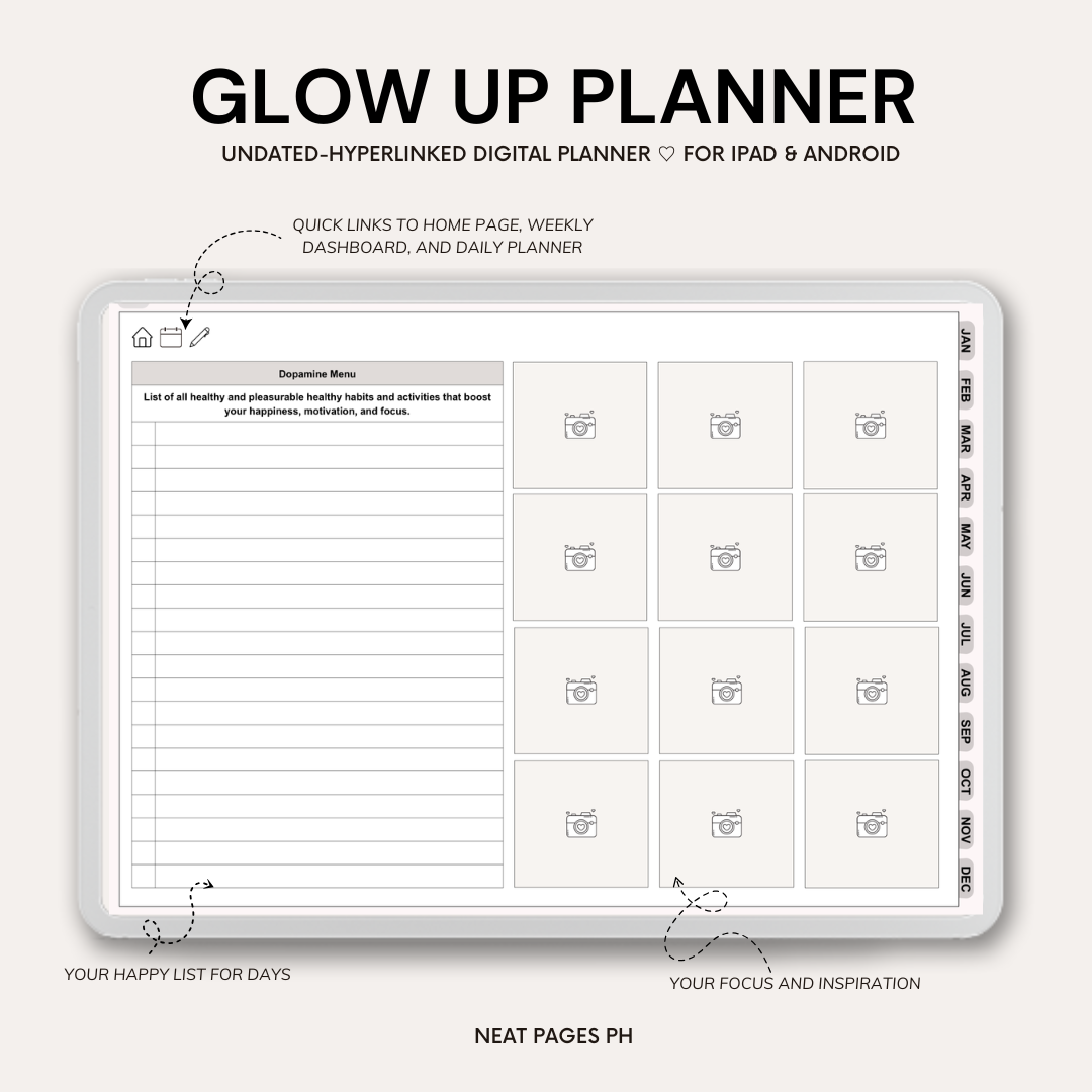 Glow Up Planner - GoodNotes | Notability | Ipad & Tablet